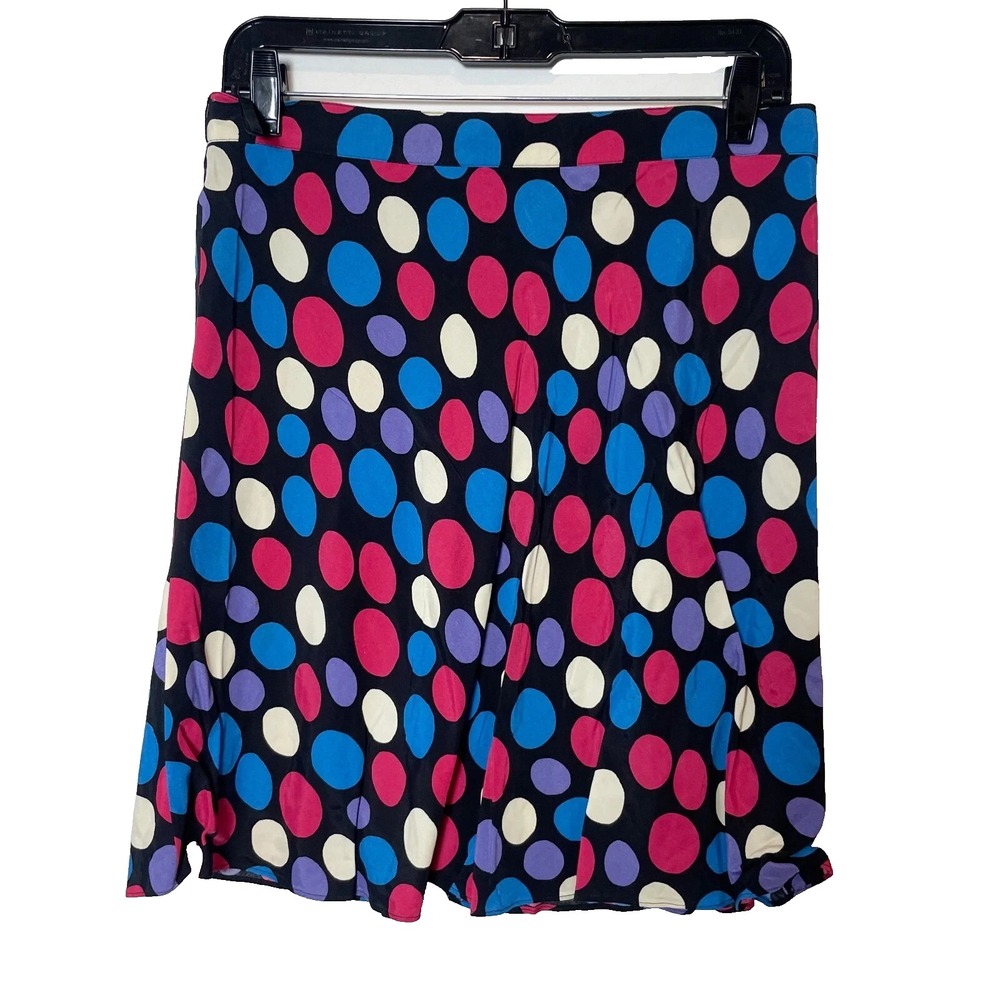 Susie Tompkins Polka Dot A-Line Mini Skirt Womens 12 Multicolor Lightweight‎ 90s